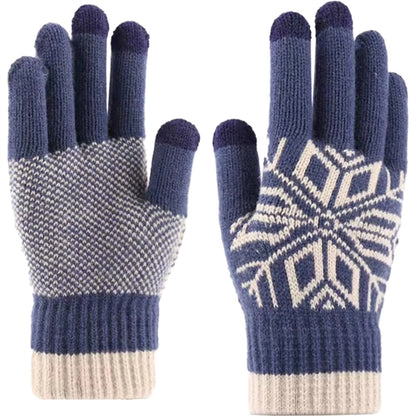 Cold Resistance Adult Male Gloves W/ 3 Finger Touch