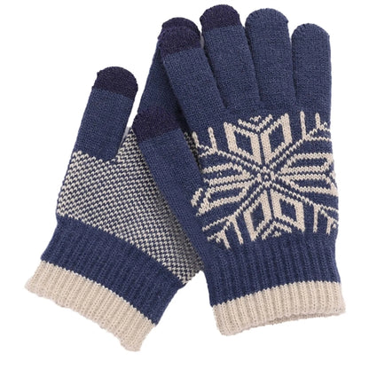 Cold Resistance Adult Male Gloves W/ 3 Finger Touch