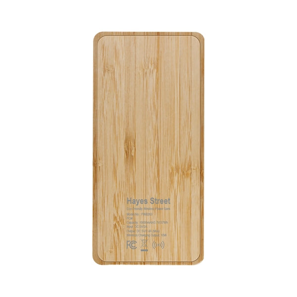 Hayes Bamboo Wireless Powerbank 10,000mAh