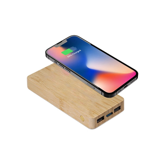 Hayes Bamboo Wireless Powerbank 10,000mAh