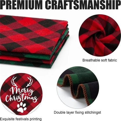 Lattice Pattern Triangle Polyester Pet Bandana