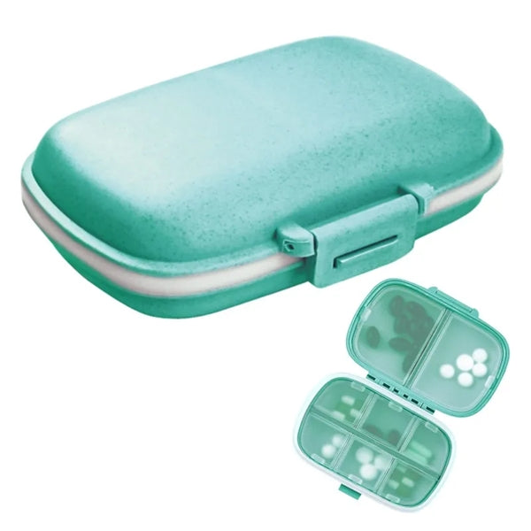 Portable 8 Compartments PP Material Pill Dispenser