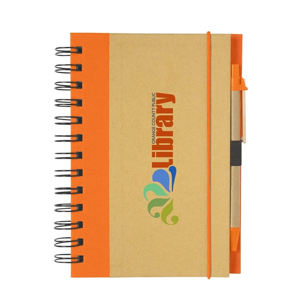 Full color Eco-Inspired Spiral Notebook & Pen