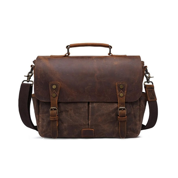 Retro Cowhide Leather Messenger Bag