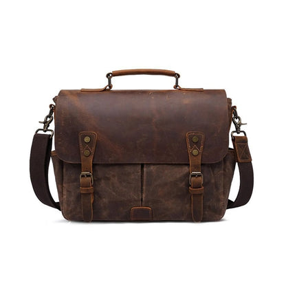 Retro Cowhide Leather Messenger Bag