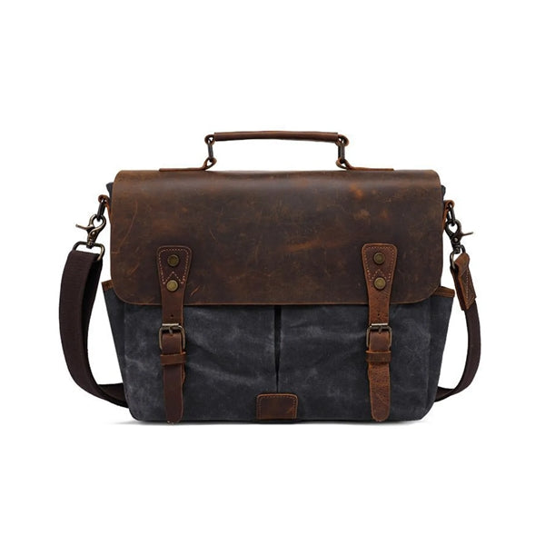 Retro Cowhide Leather Messenger Bag