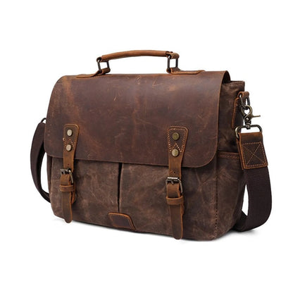 Retro Cowhide Leather Messenger Bag