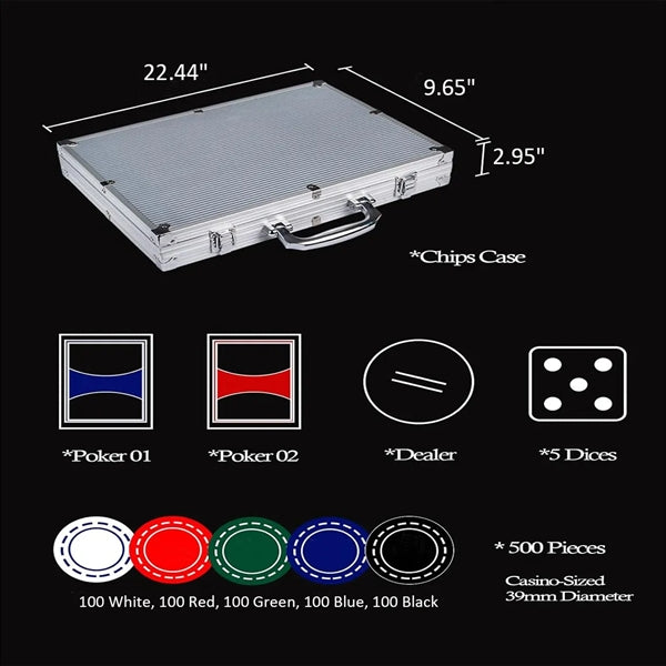 11.5 Gram Chips for Casino Poker Set with Aluminum Case