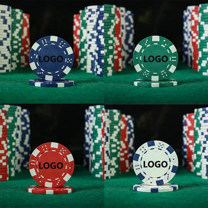 11.5 Gram Chips for Casino Poker Set with Aluminum Case