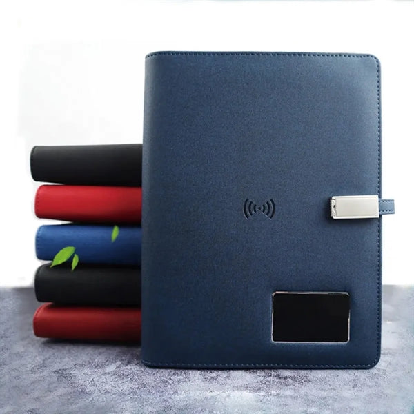 Multifunctional A5 Leather Wireless Charging Notebook