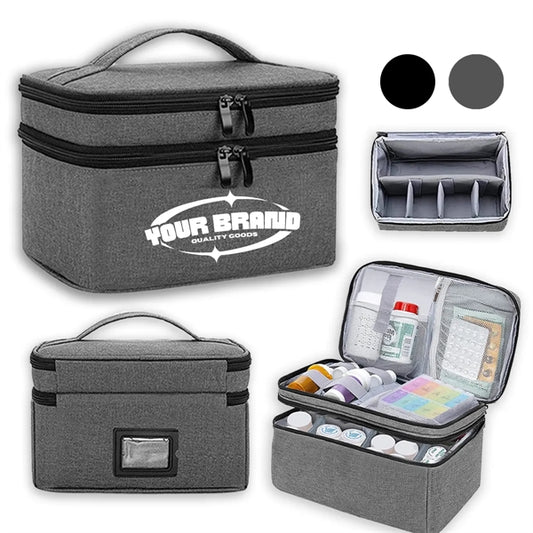 Empty Medicine Travel Storage Pill Bottle Organizer Bag