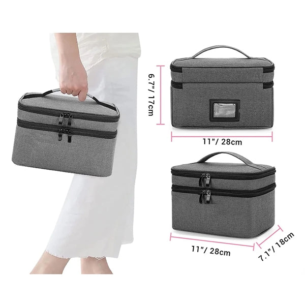 Empty Medicine Travel Storage Pill Bottle Organizer Bag