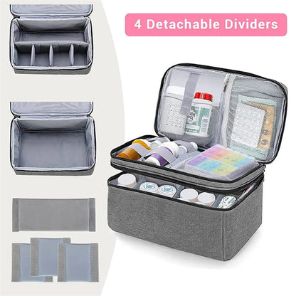 Empty Medicine Travel Storage Pill Bottle Organizer Bag