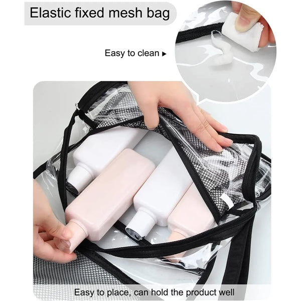Large  TSA Approved Travel Hanging Clear Toiletry Makeup Bag