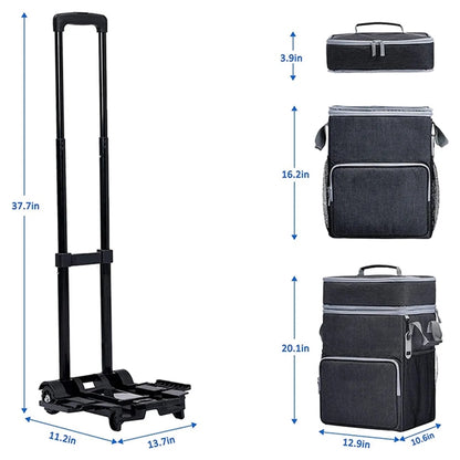72 Can Large Rolling Cooler Bag with Wheels and Handle