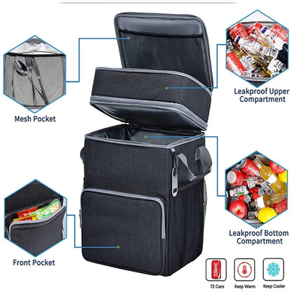 72 Can Large Rolling Cooler Bag with Wheels and Handle
