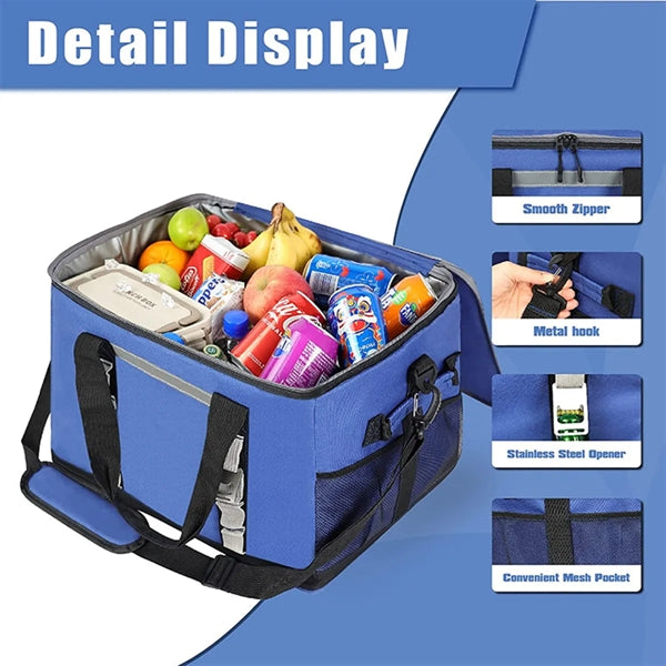 48L Large Soft Sided 65 Cooler Can Insulated Bag with Strap