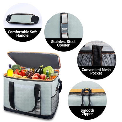 48L Large Soft Sided 65 Cooler Can Insulated Bag with Strap