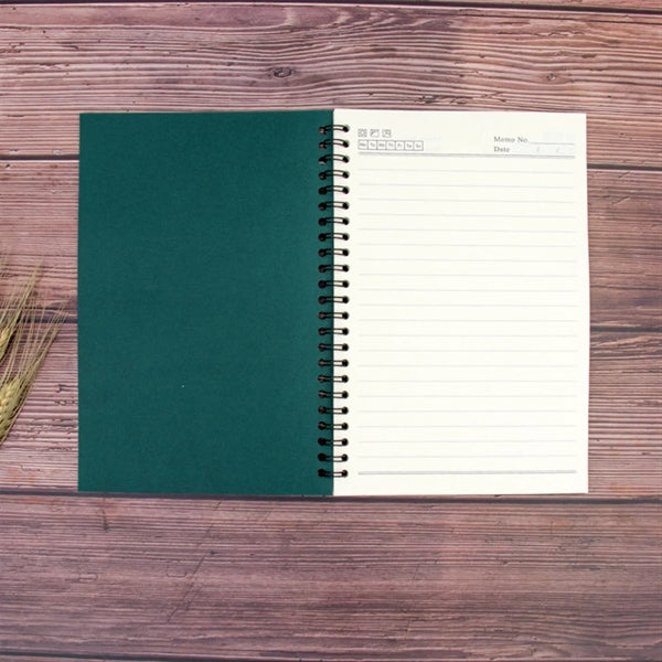 A5 College Ruled Spiral Notebook with Soft Kraft Cover