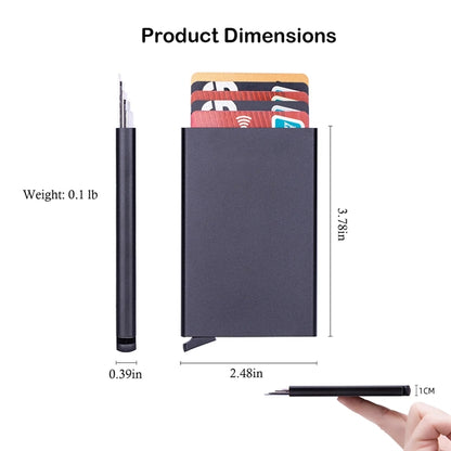 Pop Up RFID Credit Card Holder Slim Aluminum Wallet