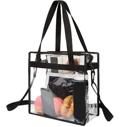 Clear Stadium Tote Shoulder Strap Bag