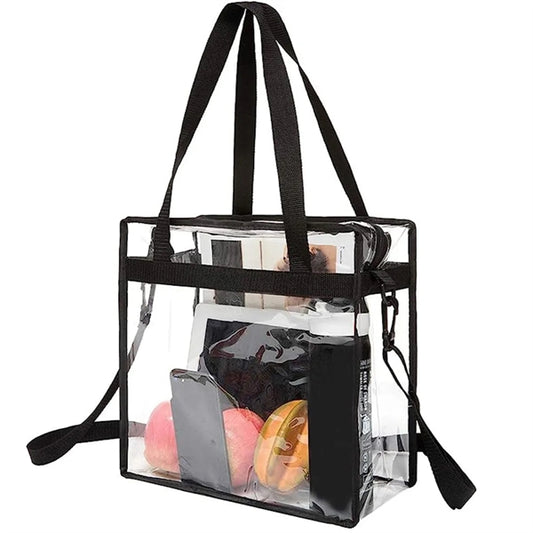 Clear Stadium Tote Shoulder Strap Bag