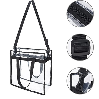 Clear Stadium Tote Shoulder Strap Bag