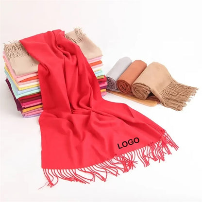Silky Pashmina Solid Shawl Wrap Scarf