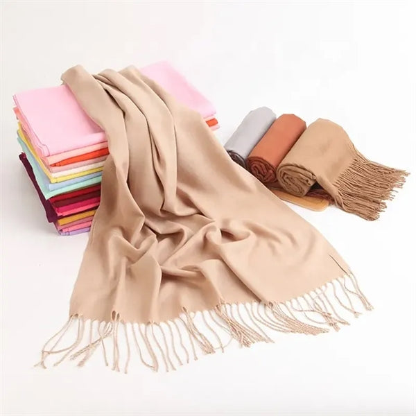 Silky Pashmina Solid Shawl Wrap Scarf