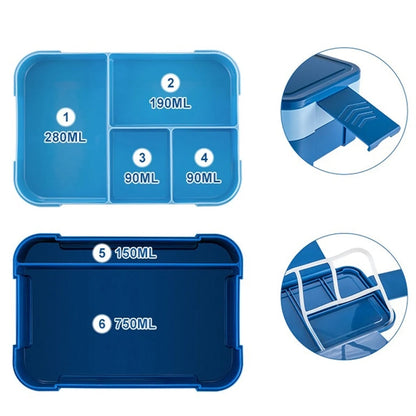 Double Stackable Sauce Bento Box with Cutlery