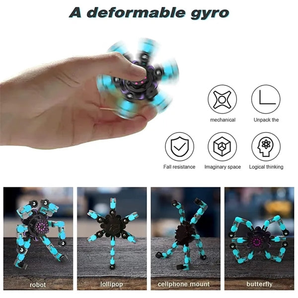 DIY Deformable Robot Fingertip Toy Fidget Spinner