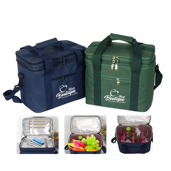 Insulated Picnic Cooler Double Layer Thermal Lunch Bag