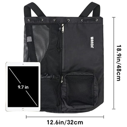Swim Mesh Drawstring Backpack