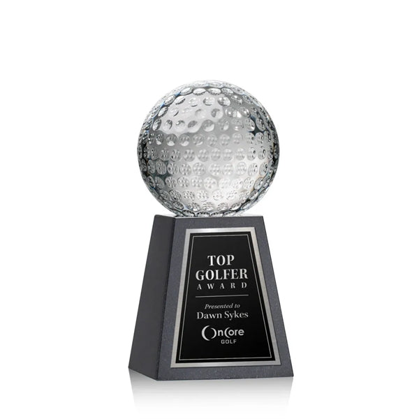 Golf Ball Award on Tall Marble Base