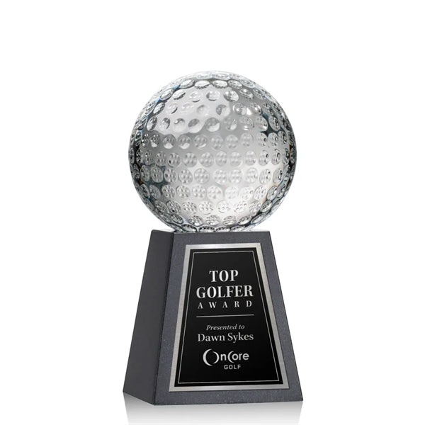 Golf Ball Award on Tall Marble Base