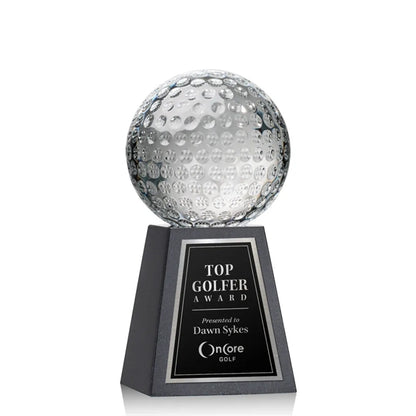 Golf Ball Award on Tall Marble Base