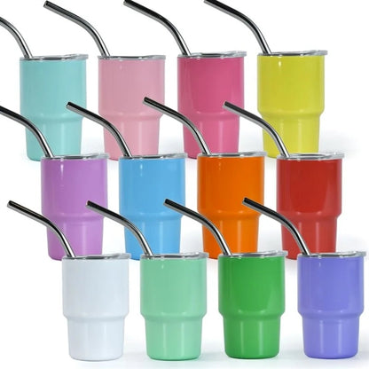 3oz Shot Glass Mini Tumbler With Lid