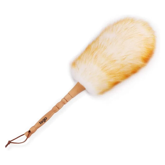 Vivid Lambswool Duster With Solid Wooden Handle