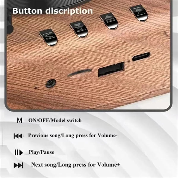 Mini Vinyl Record Player Bluetooth Speaker