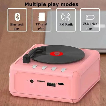 Mini Vinyl Record Player Bluetooth Speaker