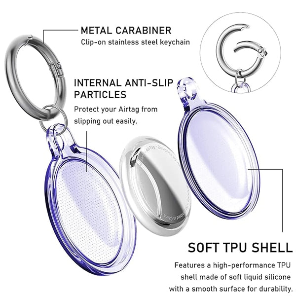 Waterproof Full Body Protective Apple tag Holder Keychain