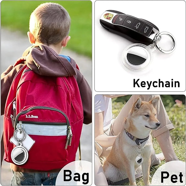 Waterproof Full Body Protective Apple tag Holder Keychain