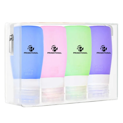 3oz 4 Pack Silicone  Travel Bottles Set for Toiletries