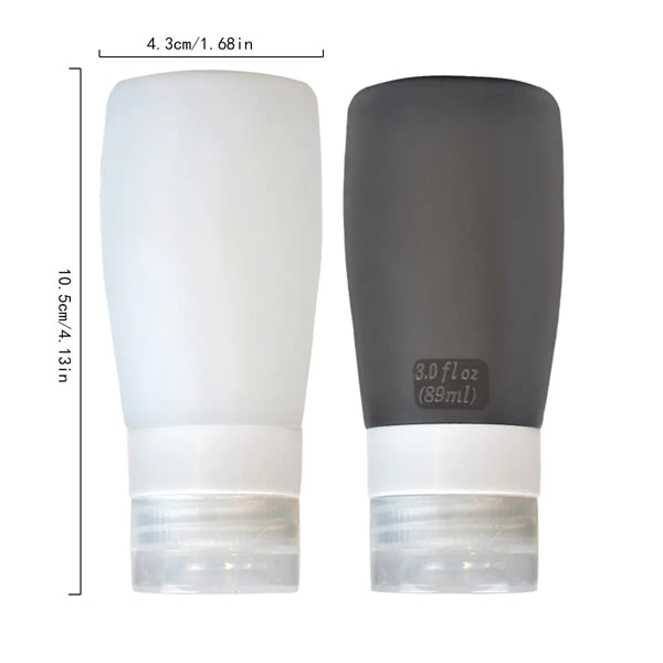 3oz 4 Pack Silicone  Travel Bottles Set for Toiletries