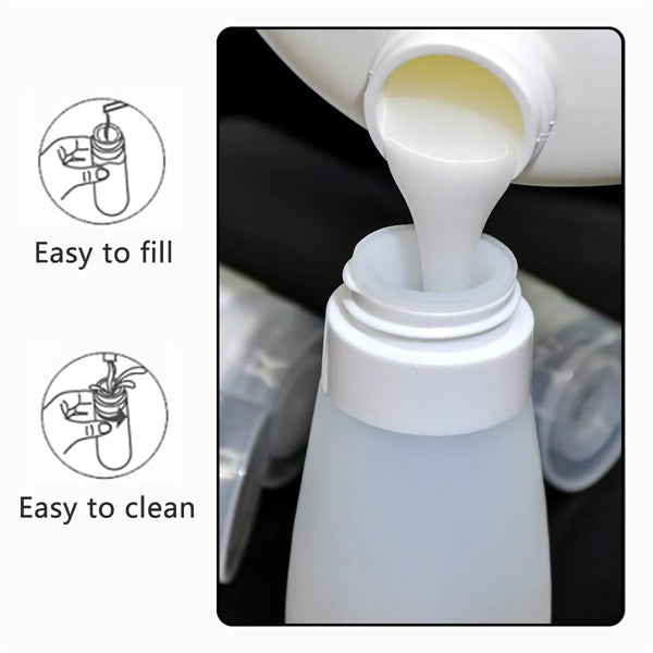 3oz 4 Pack Silicone  Travel Bottles Set for Toiletries