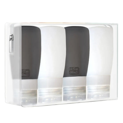 3oz 4 Pack Silicone  Travel Bottles Set for Toiletries