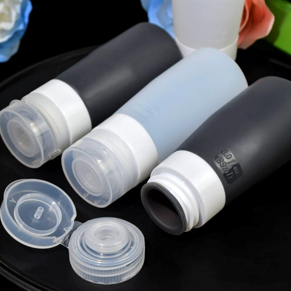 3oz 4 Pack Silicone  Travel Bottles Set for Toiletries
