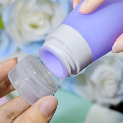 3oz 4 Pack Silicone  Travel Bottles Set for Toiletries