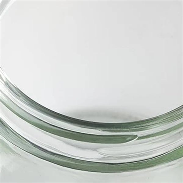 4 oz Clear cosmetic bottle Glass Jar with black lid