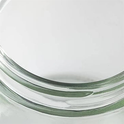4 oz Clear cosmetic bottle Glass Jar with black lid